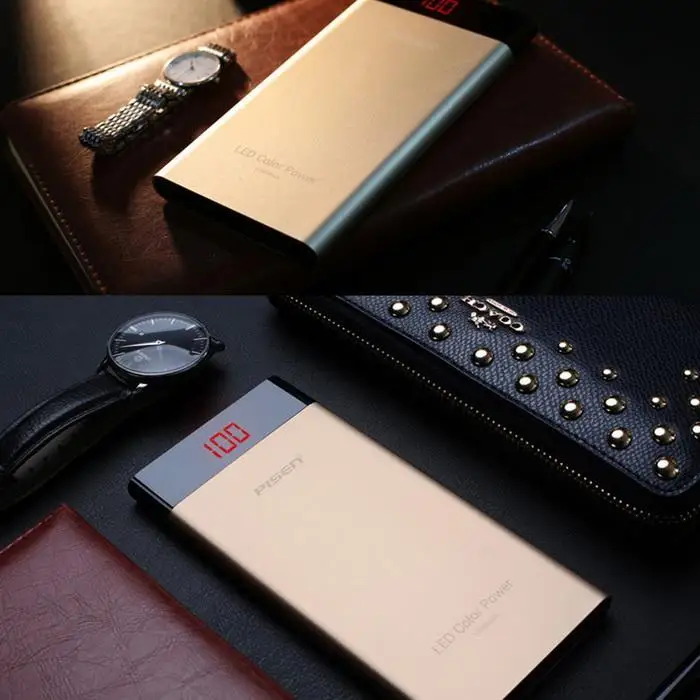 Портативный 10000mAh банк питания один USB Micro USB lcd дисплей внешний аккумулятор зарядное устройство повербанк для iPhone Золотой Красный
