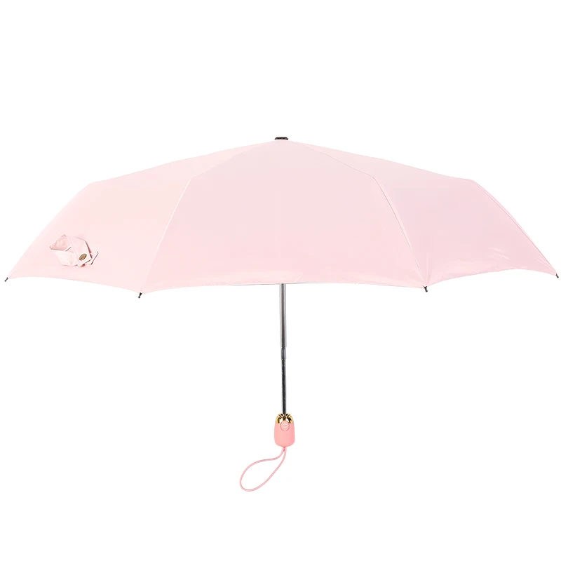 Mini Automatic Portable Umbrella Women Folding Uv Protection Umbrella Black Coating Rain Sun Umbrella Paraplu Rain Gear MM60YS