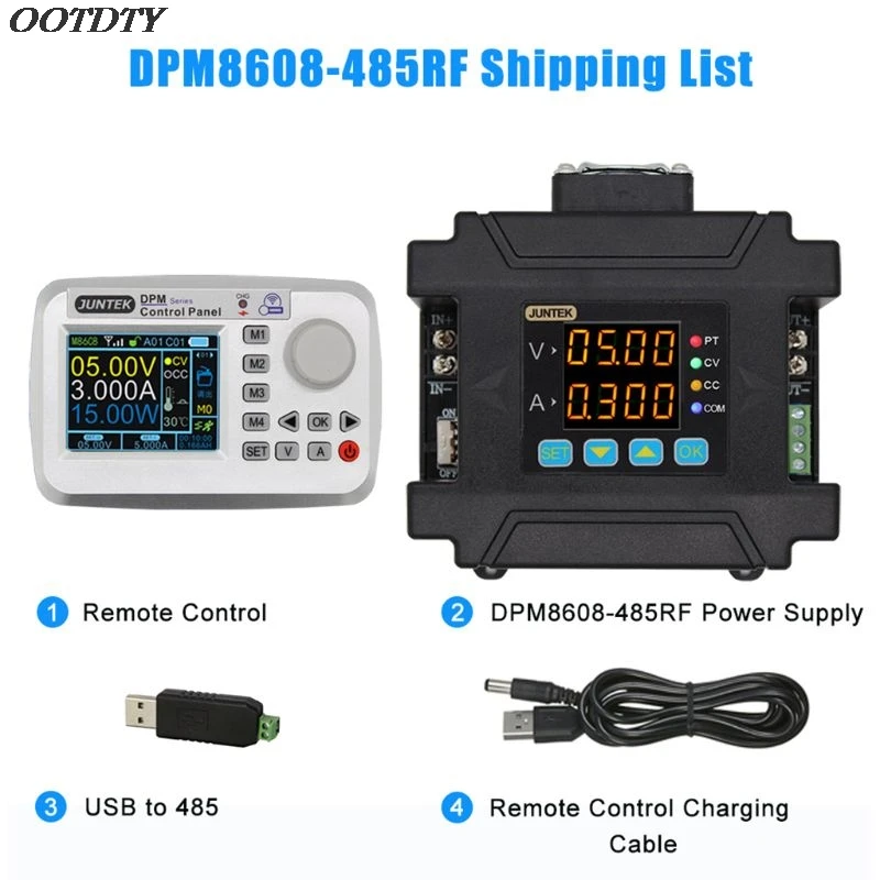 DPM8608 Programmable Remote Control Power Supply Communication Constant Voltage Current DC-DC Step-down 0-60V 0-8A - Цвет: 485RF