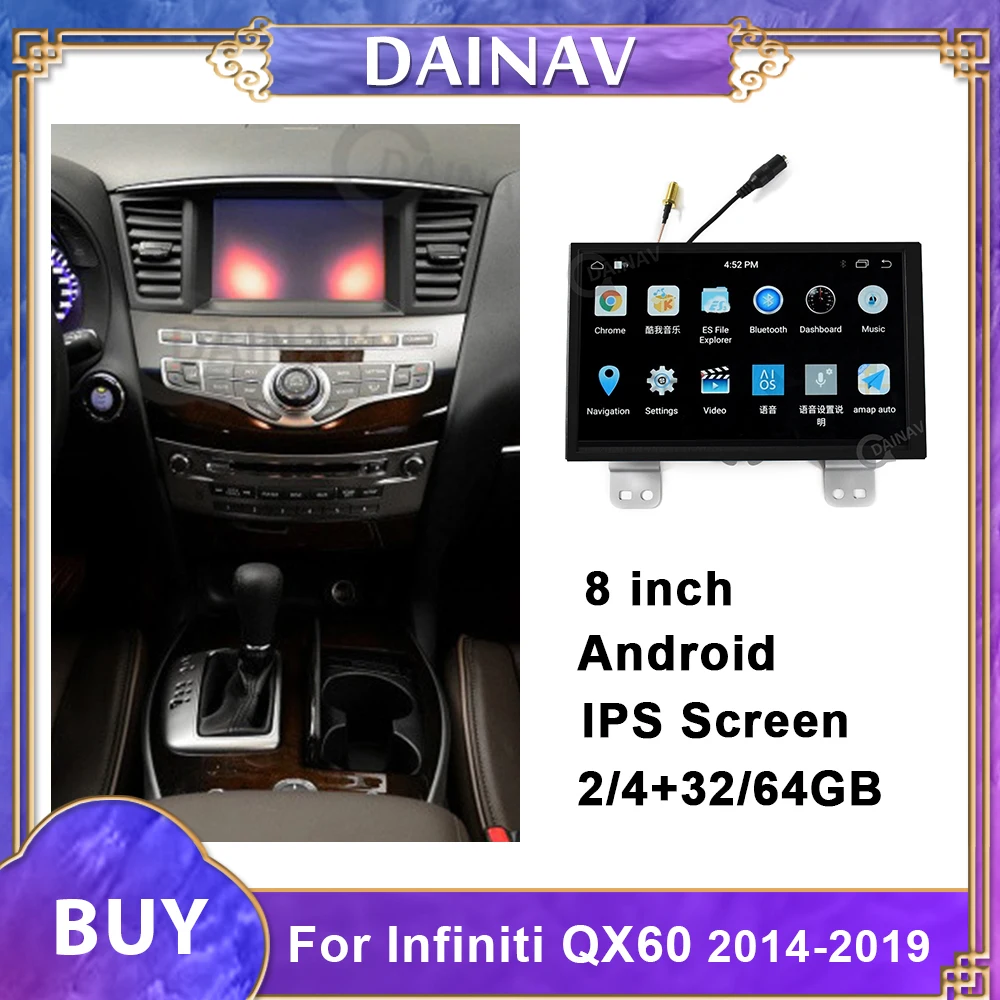 Вертикальный экран Android Tesla Автомобильный GPS навигатор для Infiniti QX60 2014-2019