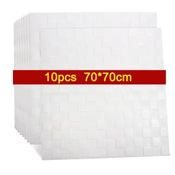 

Self-adhesive 3d White Mosaic Wallpaper for Living Room Bedroom Restaurant Walls Decor Foam Brick Wall Sticker Waterproof