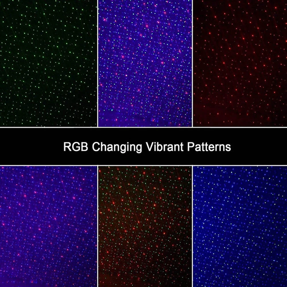 RGB лазерные рождественские огни движущиеся звезды красный зеленый синий