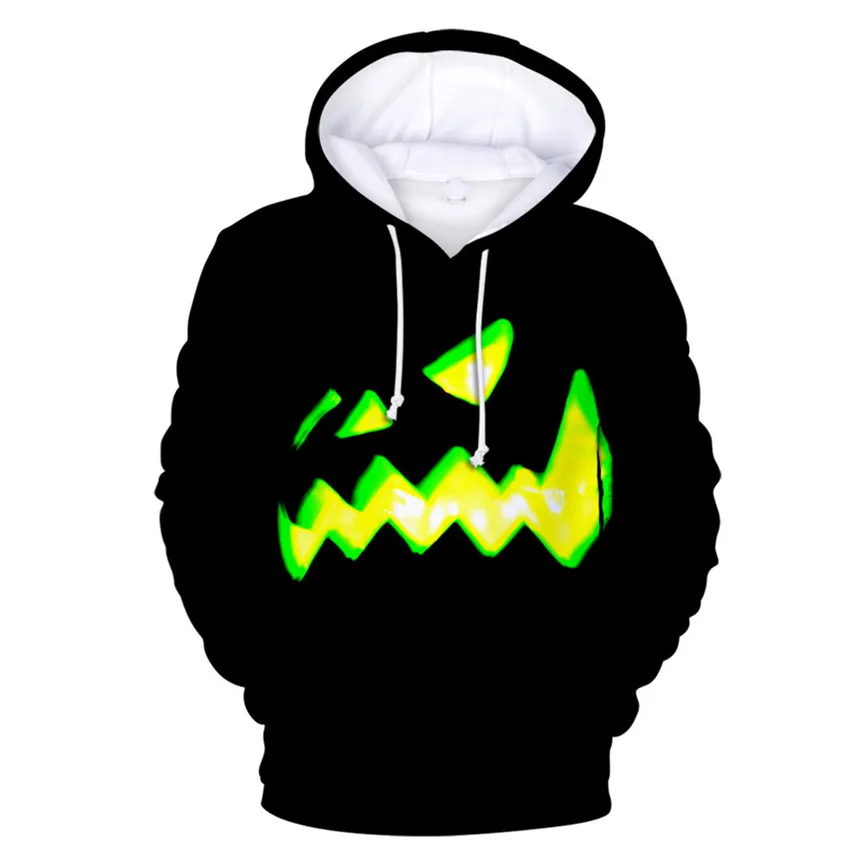 Fashion Colorful Halloween Hoodies Harajuku Jacket Men Casual Scary Lover 3D Print Party Long Sleeve Hoodie Top Blouse | Мужская одежда