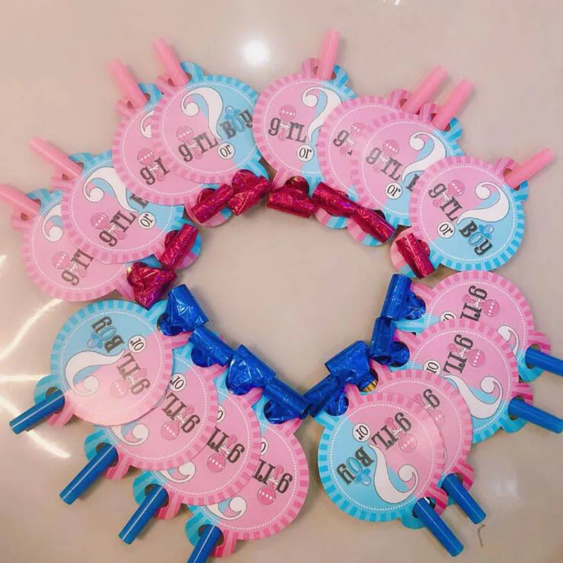 16pcs Blowing dragon Вечерние товары 144 шт мальчик или девочка мальчик девочка секс раскрывающая Тема дня рождения набор одноразовых столовых приборов скатерть лоток для бумажной посуды - Цвет: 16pcs Blowing dragon