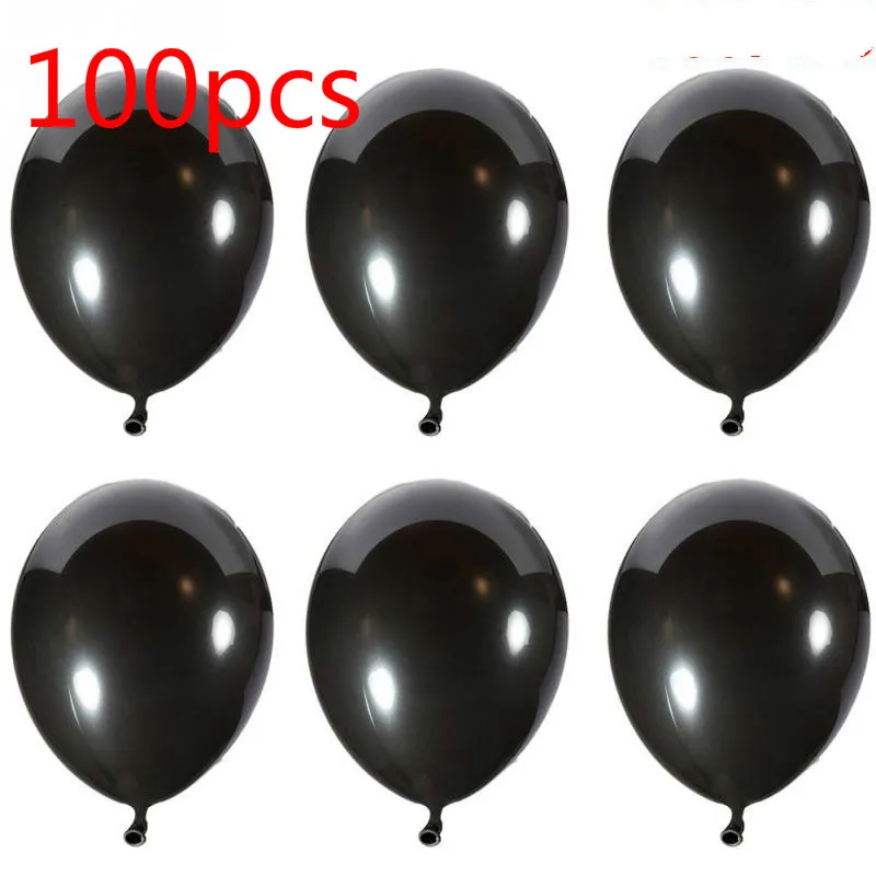 100 шт Черный 1 5g 10 inchThickening жемчужные свадебные круглые шары День рождения