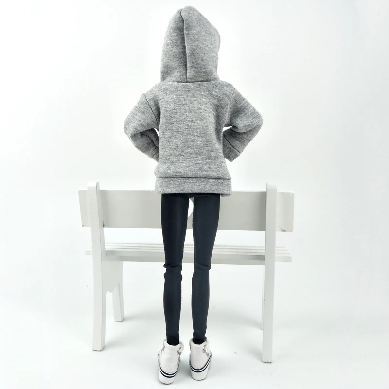 Серый свитер пальто для куклы Барби Одежда для куклы Барби наряды кожаные штаны парусиновая обувь 1/6 куклы аксессуары детские игрушки
