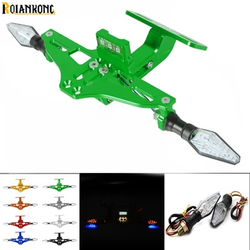 

Adjustable Angle Aluminum License Number Plate Frame kawasaki Ninja H2R H2 SX/EX/Carbon Z1000 VERSYS 1000 Z1000SX 2015-2019