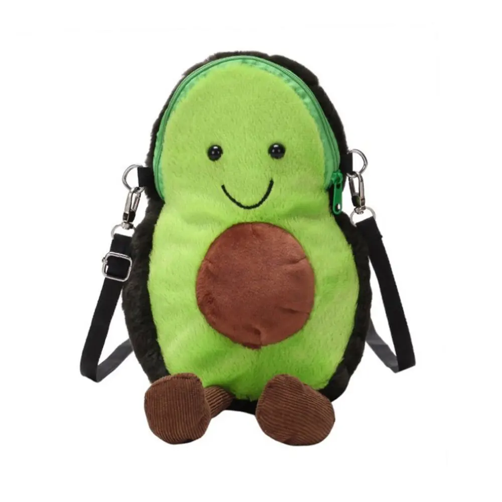Милый мультяшный динозавр панда авокадо собаки плюшевый рюкзак детские мягкие игрушки животных набивная сумка на плечо для детей подарок для мальчиков и девочек - Цвет: B Shoulder Bags