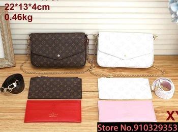 

Luxury Leather Handbags Women Bags Louis Vuitton LV- Designer Brand Women's Shoulder Bags Large Capacity Ladies Hand Bags L3511