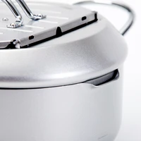 Marmite à frire jetable avec contrôle de température, outils de cuisson, acier inoxydable vert, thermomètre, tempura, poêle, cuisine 4