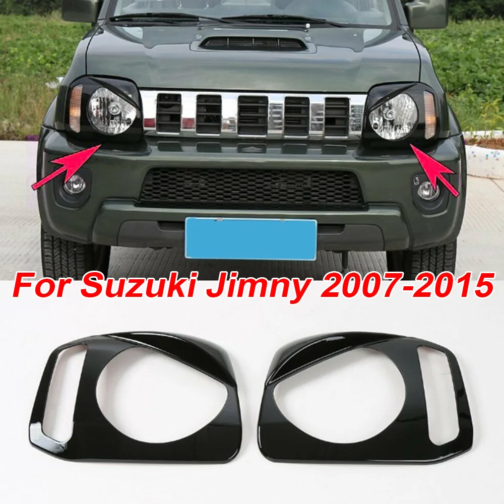 2 шт Накладка фары для Suzuki Jimny 2007- черная износостойкость