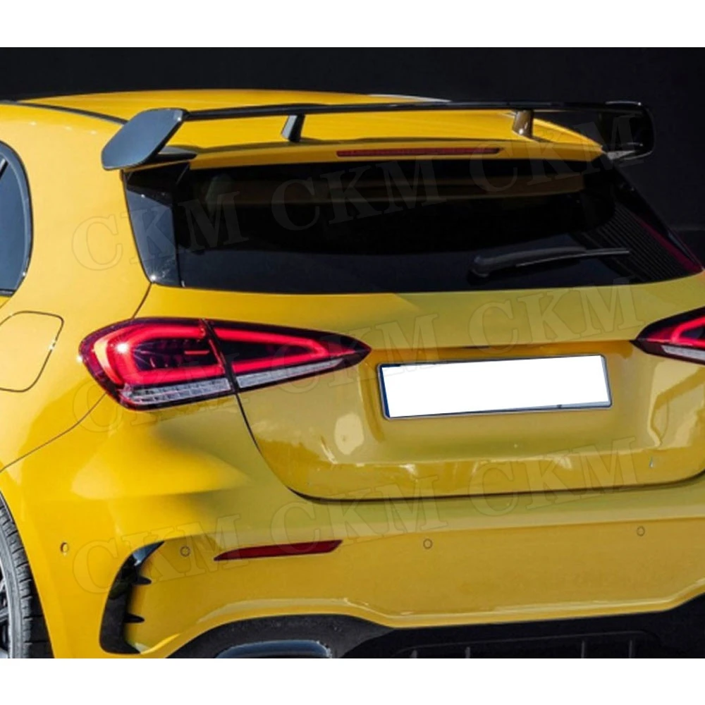 Задний спойлер на крыше из углеродного волокна для Mercedes Benz A Class W177 A220 A250 A35 хэтчбек спойлер ABS глянцевые черные крылья