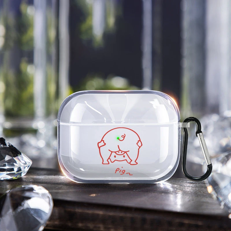 Creative Clear Case For Apple AirPods 3rd Generation (2021) Case with Keychain Compatible with AirPods 3 Cover - LED Visible