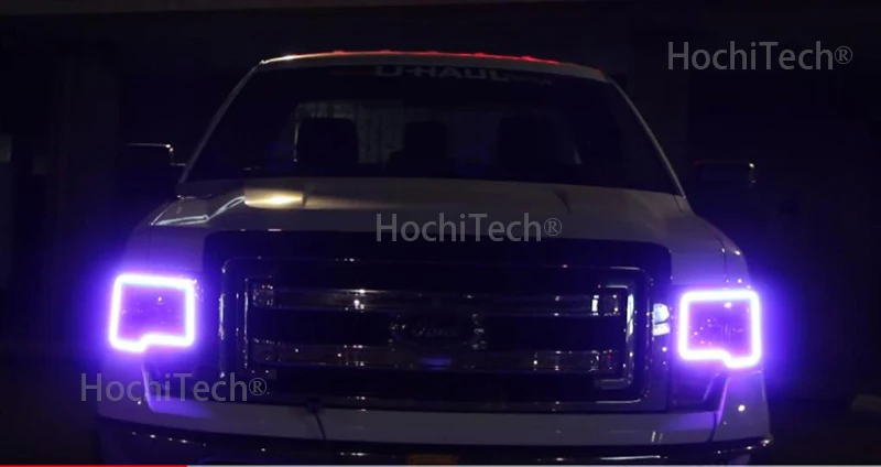 Для Ford F-150 F150 2009 2010 2011 2012 2013 с несколькими цветами RGB Цвет светодиодный Ангельские глазки набор ортопедических колец