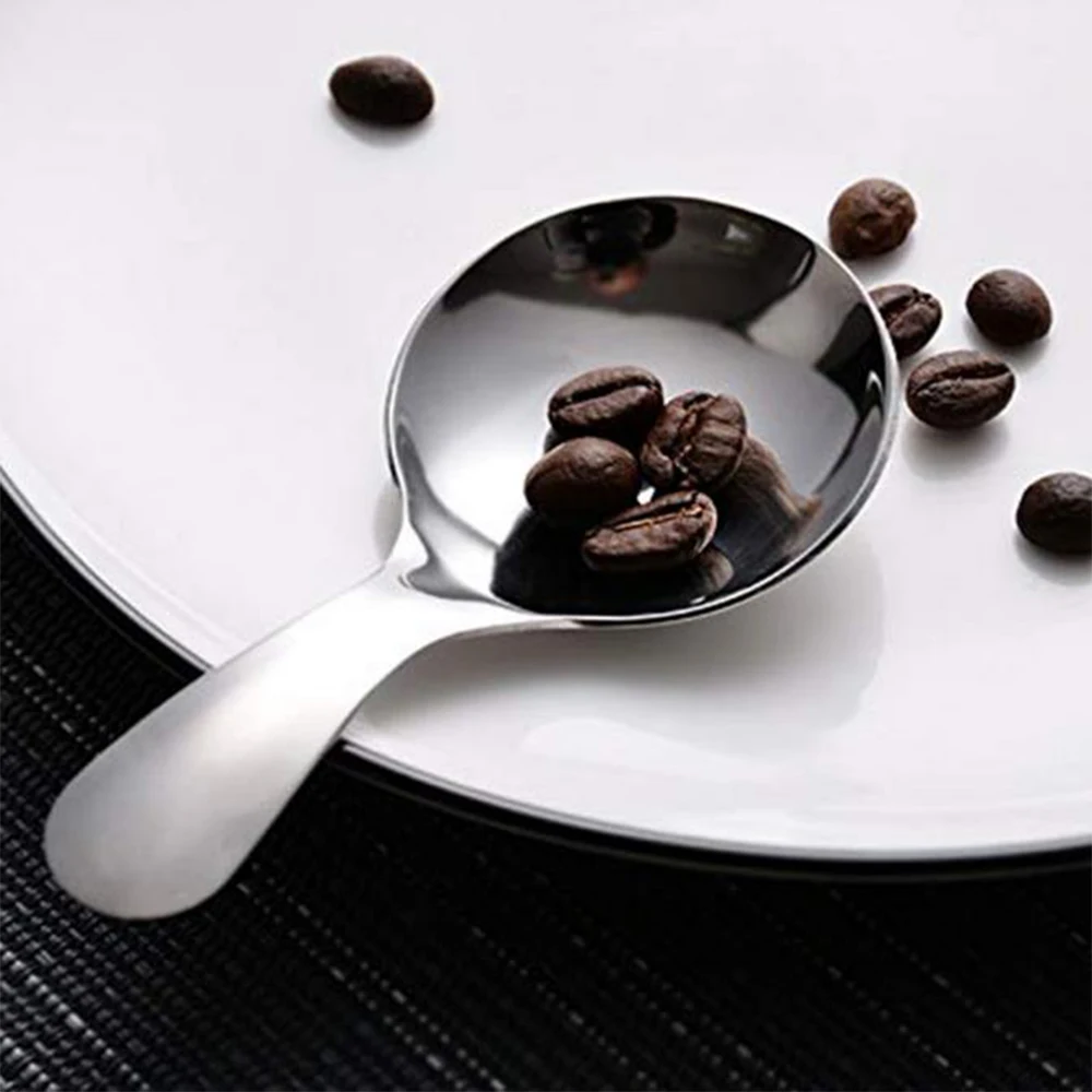 50C 1PC 304 Stainless Steel Tableware Ideas Short Handle Spoons Mini