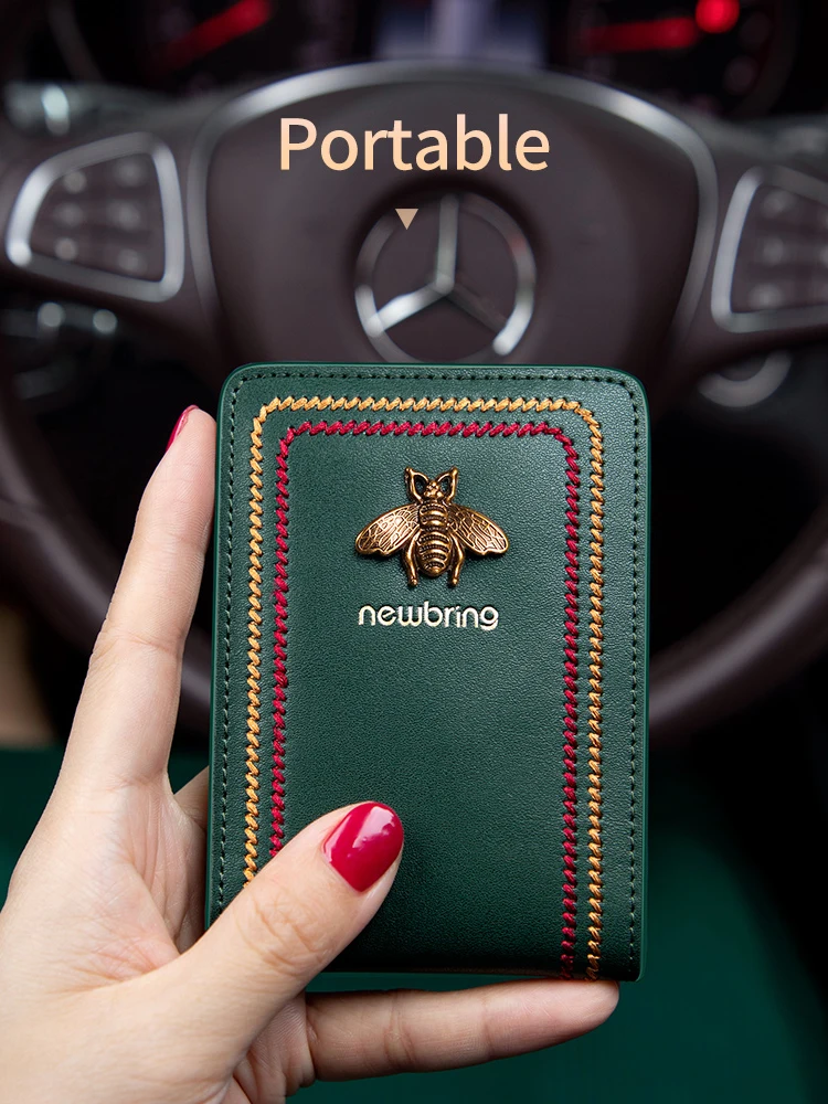 Wallet Card Holder Card Holder Card Wallet ID Card Case ID Card Holder Document Card Wallet Wallet Card Bag Bring Driver's License Holder Genuine Leather Cover for Car Driving License ID Card Holder Folder Wallet for Men Women Purse