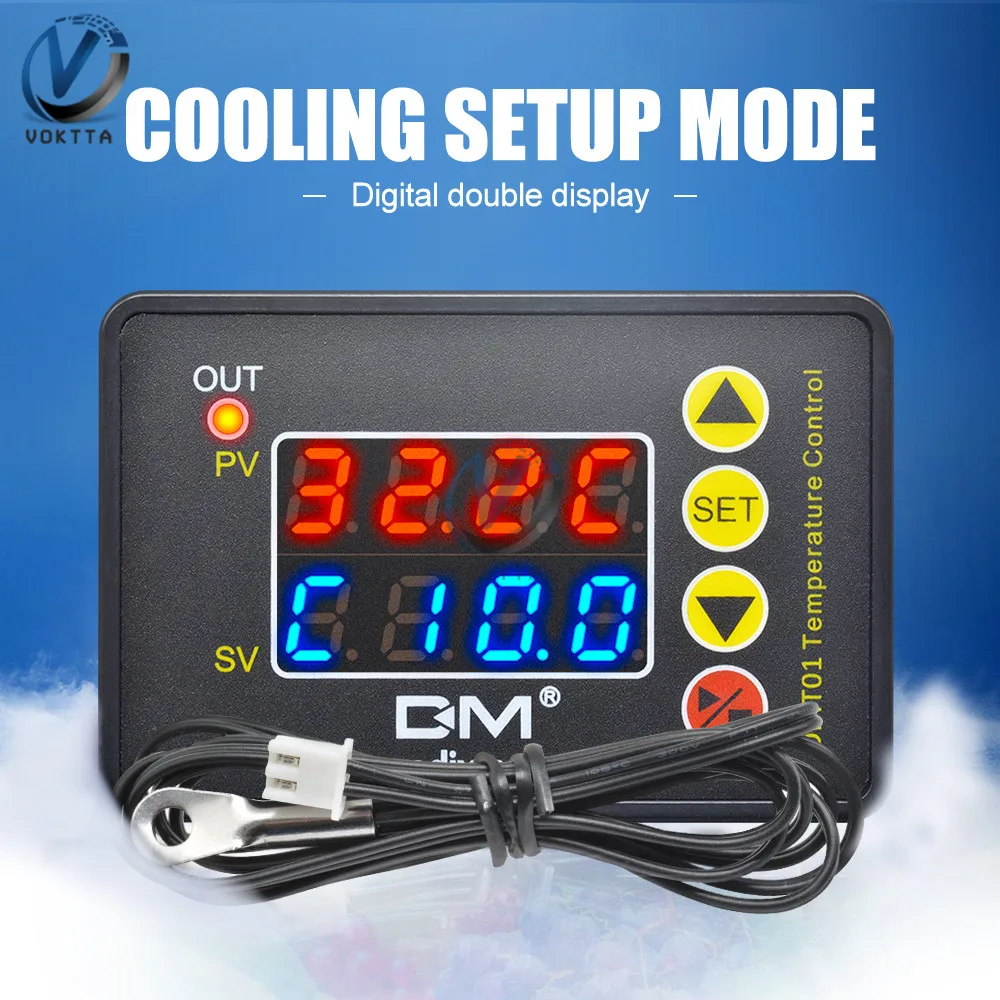 DMT01 микрокомпьютер контроллер температуры AC110V-220V/2200 Вт DC24V/480 Вт DC12V/240 Вт Цифровой дисплей контроллер температуры
