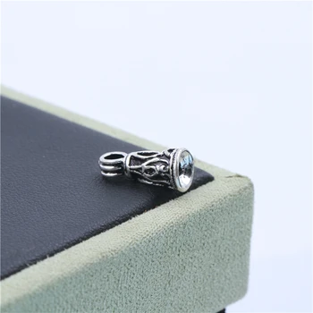 

S925 Sterling Silver Thai Silver Beads Wild Old Retro Horn Hanging Fine Jewelry Accessories Jewelry