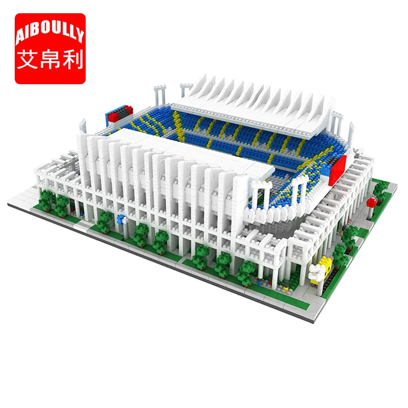 

AIBOULLY 064 World Great Football stadium Field model building kits blocks Brick architecture Club Cup Toys For Children