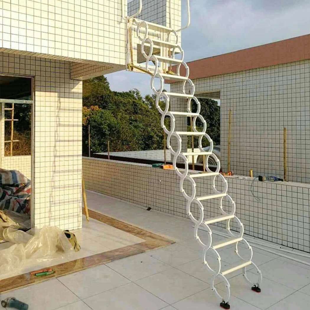 Portable Loft Ladder Attic Ladder Pull Down Attic Ladder Telescopic Loft Ladder Wall Mounted Folding Stairs Attic Stairs Attic Extension Stairs Solid Stable