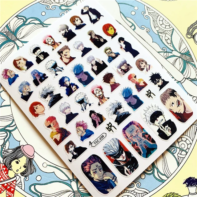 TSC-293 TSC-287 Japanese cartoon anime clown character 3D Back glue Nail Art Stickers Decals Sliders Nail ornament decoration TSC-230