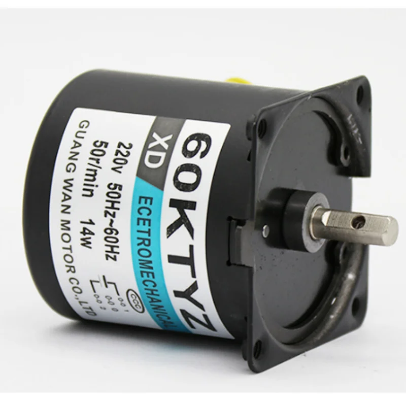 

60KTYZ Center Shaft AC Synchronous Motor Permanent Magnet 110V/220V 14W 2.5rpm-80rpm Gear Forward and Reverse Motor