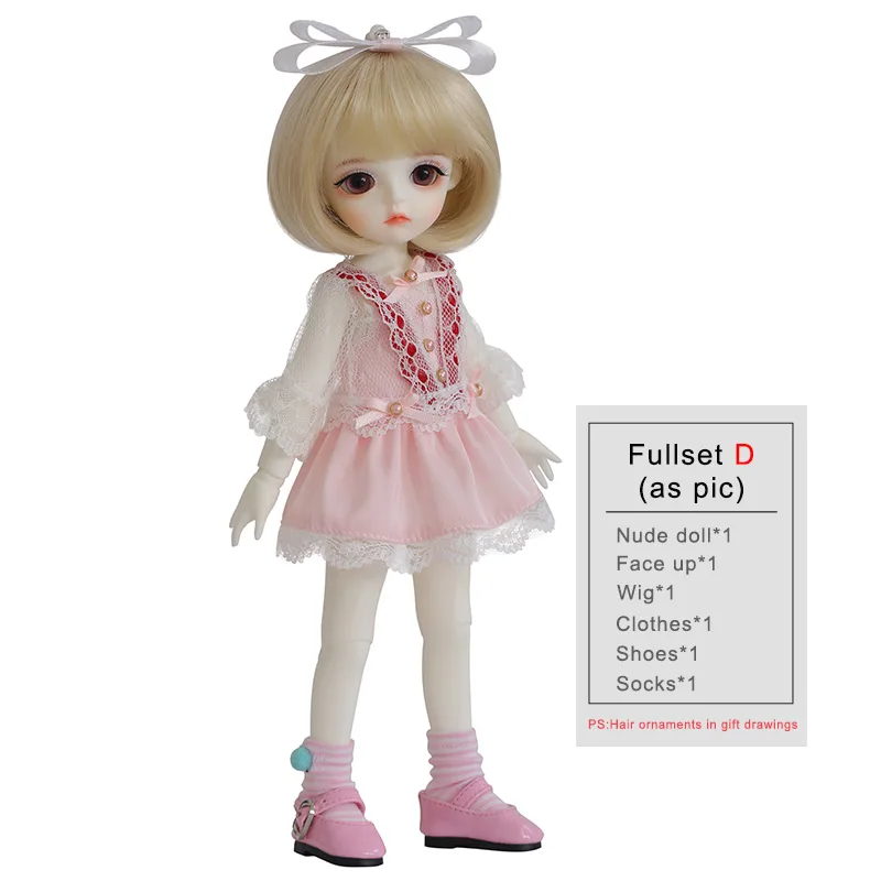 BJD SD кукла linachuchou Анна 1/6 модель тела мальчики девочки Oueneifs высокое качество игрушки из полимера Бесплатный глаз шары Модный магазин - Цвет: Fullset D as pic