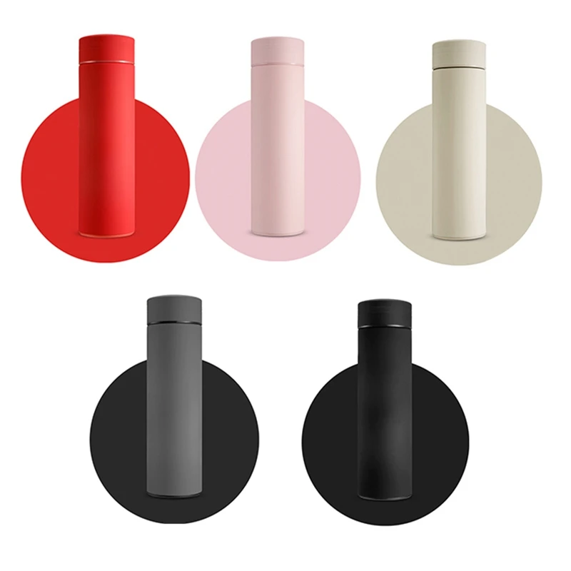 Vacuum Flask with Filter Thermal Bottle Stainless Steel Thermal Cup Coffee Mug Water Bottle Office Business Home
