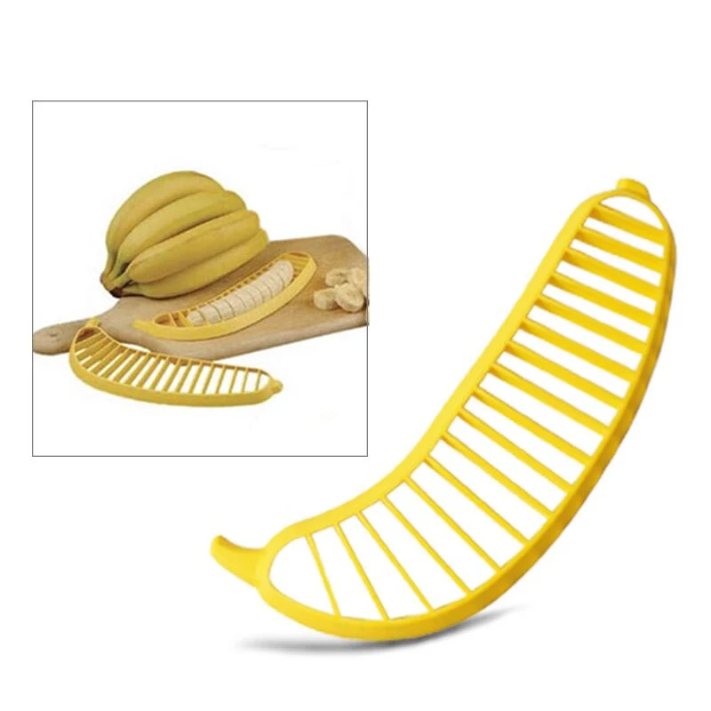 

Korean Creative fruit tools kitchen gadgets banana cutter plastic fruit slicer banana slicer fruit cutter banana knife bananacut