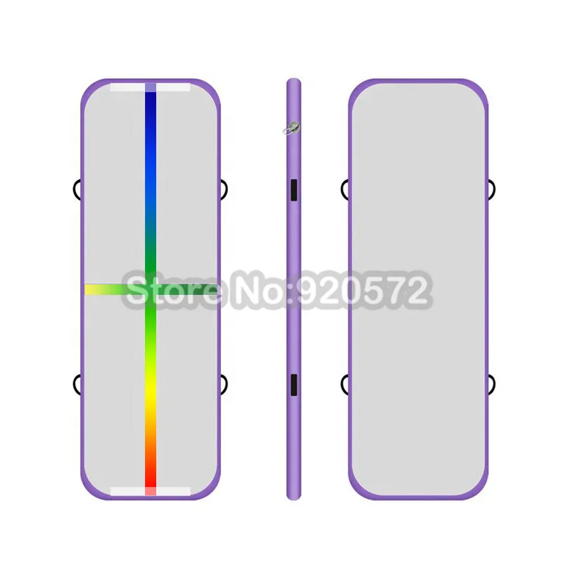 Высокое качество детский домашний тренировочный воздушный трек набор надувной воздушный блок воздушная доска для гимнастики - Цвет: rainbow purple