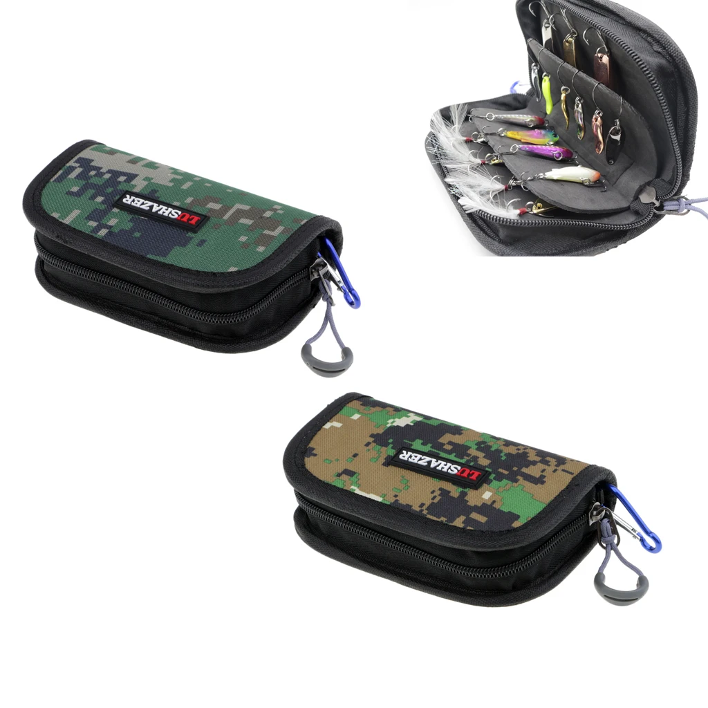 Fishing Spoon Lures Tackle Bag Wallet Spinner Baits Storage Case Waterproof