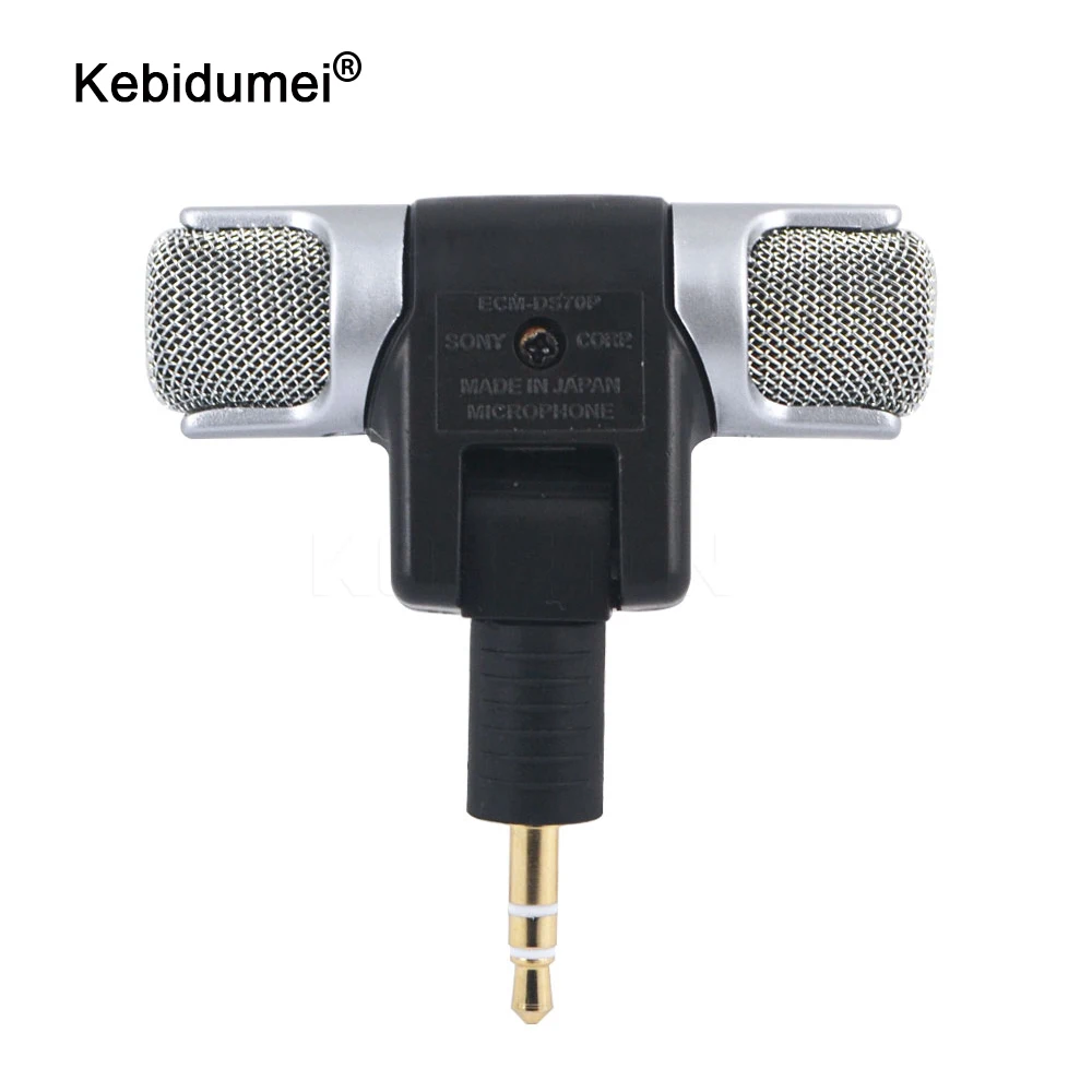 

kebidumei Stereo Microphone Digital Mini Mic 3.5mm Interface Microphone for PC Laptop Notebook Mobile Phone