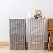 Multifunctional Clothes Toy Book Debris Organizer Home Wardrobe Storage Box Simple Non-woven Folding Storage Boxes