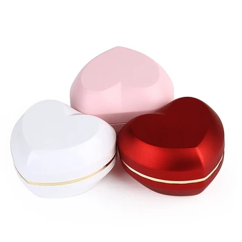 

Jewelry Storage Box Heart Shaped LED Light Ring Necklace Gift Box Wedding Engagement Ring Jewelry Display