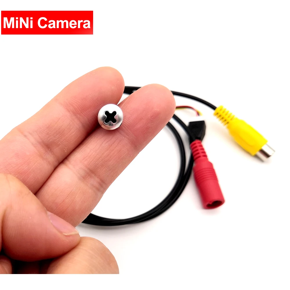Mini 700TVL wired cctv camera balck screw hidden HD camera home security cameras 