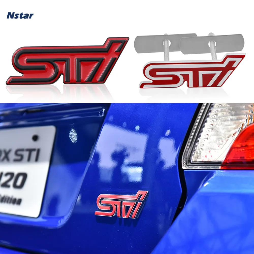 Nstar 1pc Sti Alloy Car Front Grill Emblem Auto Decoration Badge Accessories Sticker For Subaru Wrx Sti Sport Ej S4 Ts 035 Automotive Interior Stickers Aliexpress