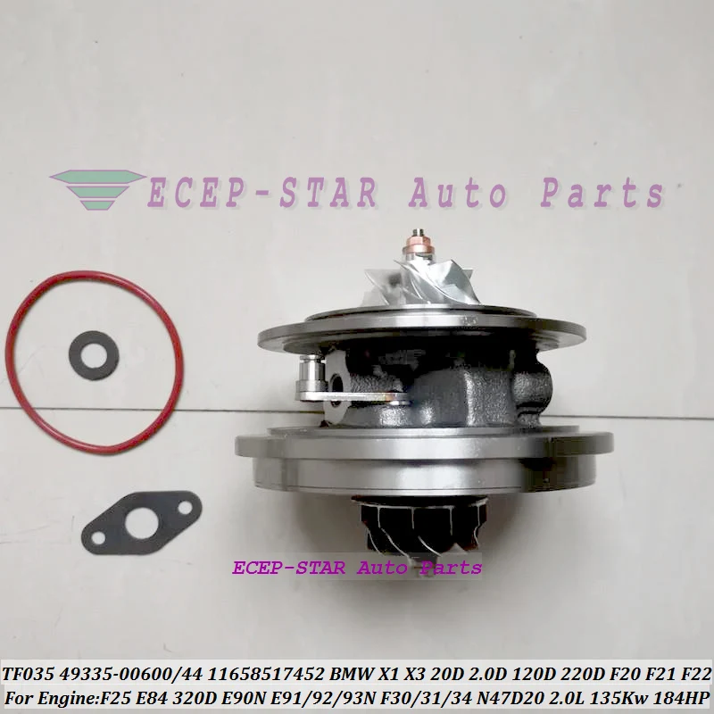 Turbo Cartridge CHRA TF035 49335-00600 49335-00644 11658517452 core For BMW X1 X3 20D 2.0D F25 E84 135Kw 184HP N47D20 2 (7)