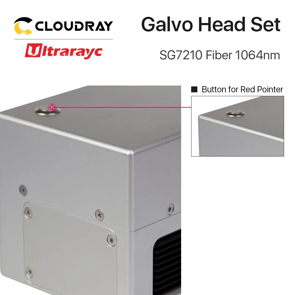 Сканирующая головка оптоволоконного лазера Cloudray 1064 нм SG7210 SG7210R с красной указкой