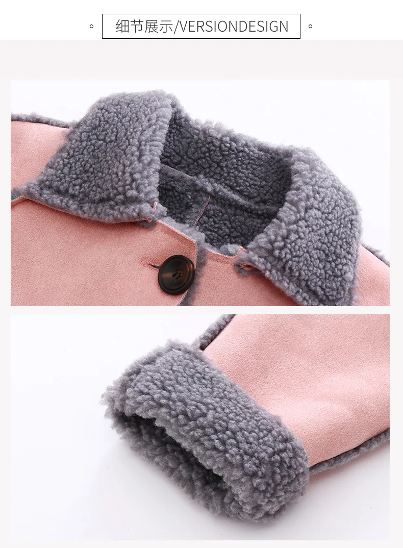 Kids Fashion Girls Jackets For Autumn Winter Turn-down Collar Woolen Coat Children Clothes Teen Girl Thick Outerwear 4-14 Years
