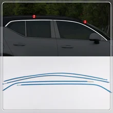 Для Volvo XC40 автомобильный Стайлинг верхняя/Нижняя отделка подоконника декоративное покрытие 4 шт. авто аксессуары из нержавеющей стали