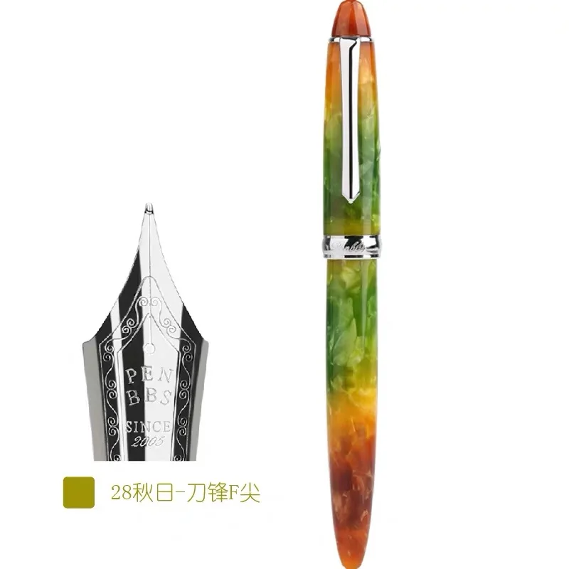 Penbbs 308 прозрачный фонтан акриловое перо калиграфия M 0,5 мм перо смолы искусство Пишущие принадлежности - Цвет: 10