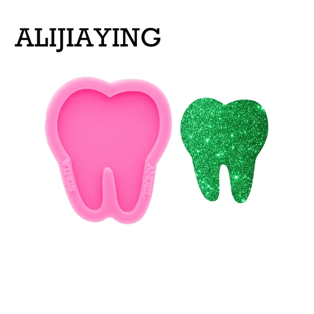 DY0361 Super Glossy Tooth Silicone Mold Epoxy Craft Molds DIY for Badge Reel  Resin Crafting Mould Not Sticky - AliExpress