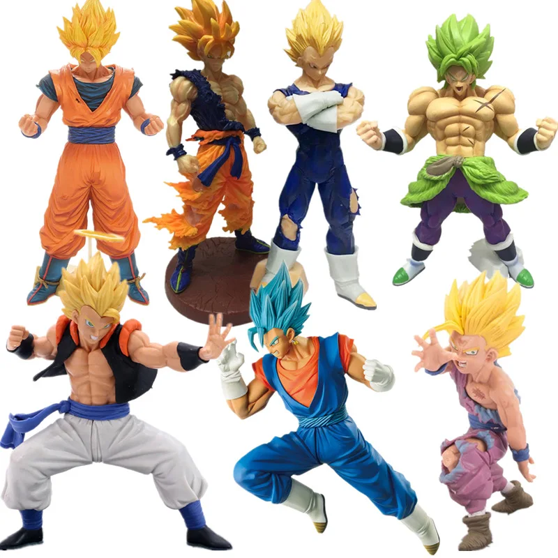 Anime Dragon Ball Z Vegeta Broli Son Goku Model Dragonball PVC fight Super Saiyan Doll decoration Gift Toys For Children | Игрушки и