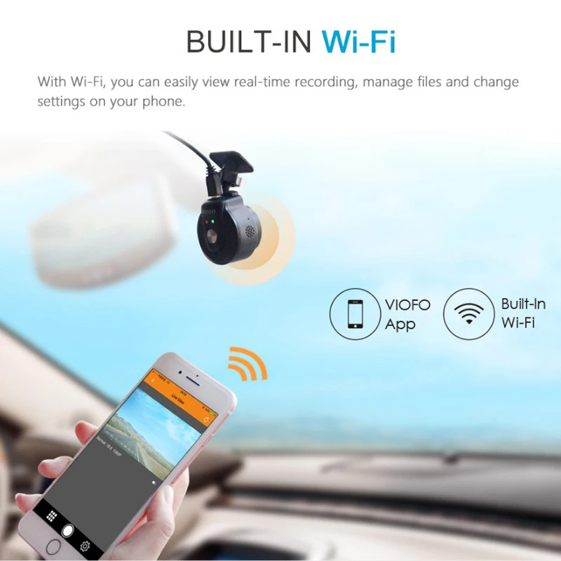 VIOFO WR1 Wi Fi конденсатор IMX323 датчик HD 1080P 30fps 160 градусов Novatek 96655 чип Автомобильный