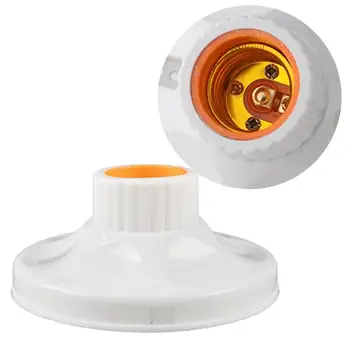 

E27 Socket LED Light Bulb Holder Round Square Fitting Socket with US Plug Switch E27 Base Hanging Lamp Socket for Home