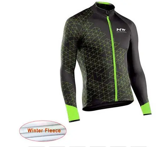 NW Pro team Men Cycling Jackets Winter Thermal Fleece Jersey Bicycle Cycling Warm MTB Bike Clothing Jacket Multiple choices - Цвет: 16