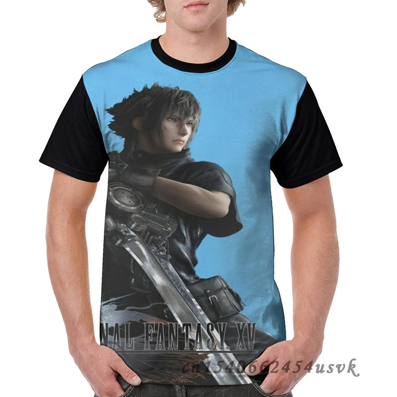 Забавный Графический Мужская футболка с рисунком топы футболки Final Fantasy Xv Noctis