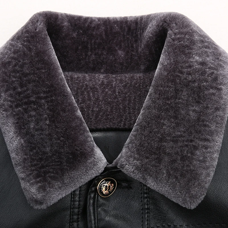 8XL 6X мужские кожаные куртки меховые длинные плюшевые и толстые пальто в зимней овчине куртки мужские сохраняющие тепло мужские s пальто Deri Ceket мужские