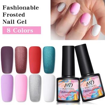 

1 Bottle 8ml MAD DOLL 8 Color Fashionable Frosted Surface Matte Nail Gel Polish Soak Off LED UV Gel Varnish Nail Art