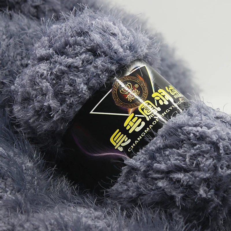 50g Velvet Knitting Wool Yarn Soft Multicolor Long-haired Crochet Coral Cashmere Yarn for Hand Knitting Winter Scarf Accessories felting wool fibre